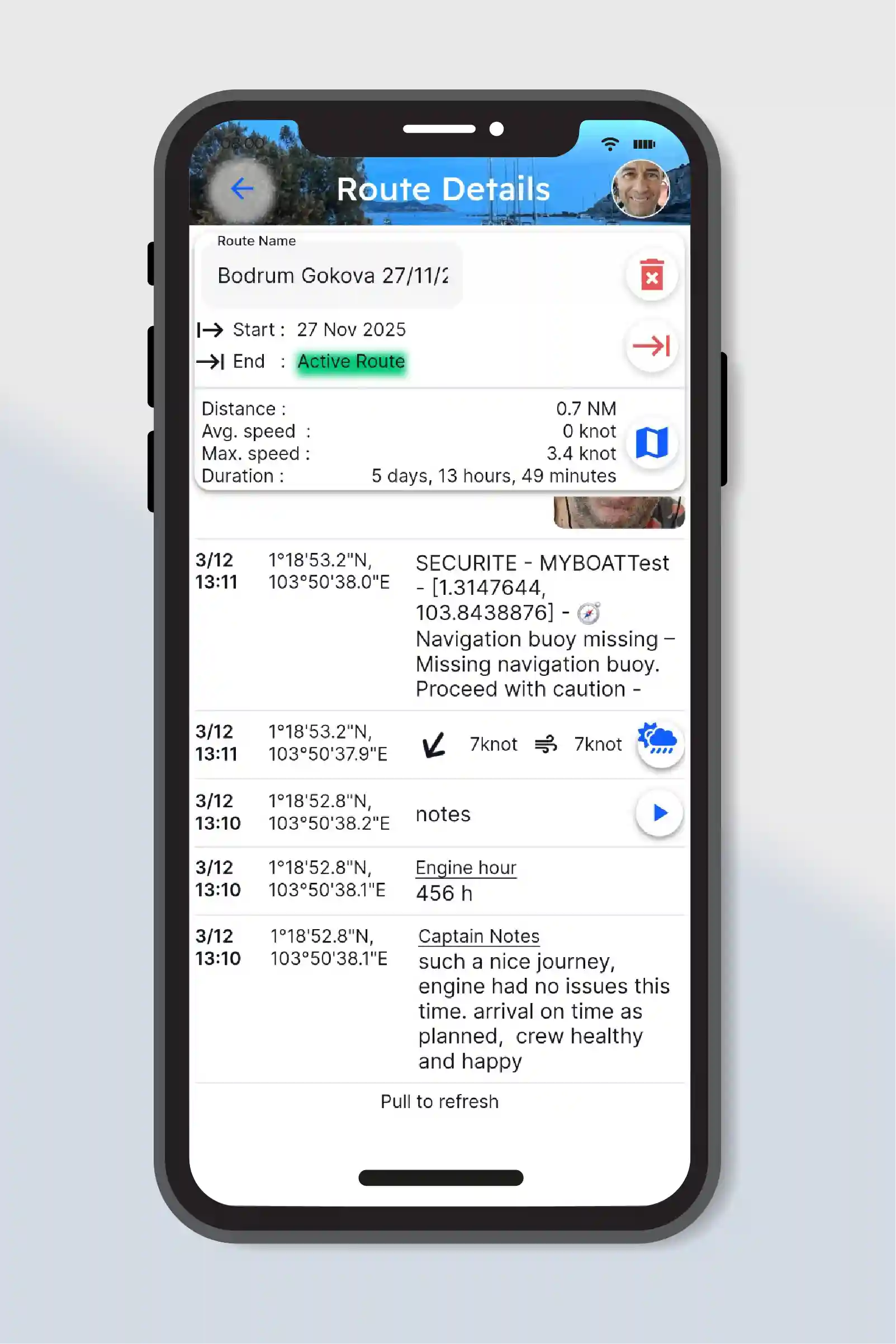 Automatic Captain’s Logbook - Screen1